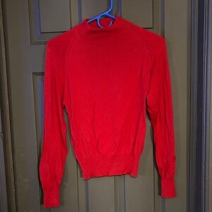 WinterSilks Vibrant Red Turtleneck Sweater